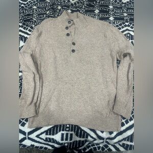 REI Men's Button-Neck Knit Sweater - Beige